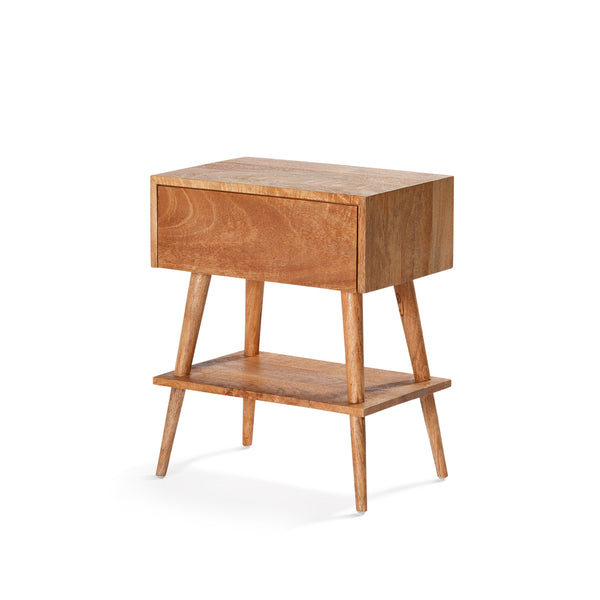 Amsterdam Bedside with Shelf β Rustic Matte - Empire Home