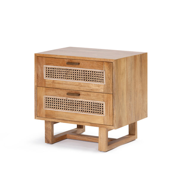 Fitzgerald Bedside β Natural Sealed - Empire Home