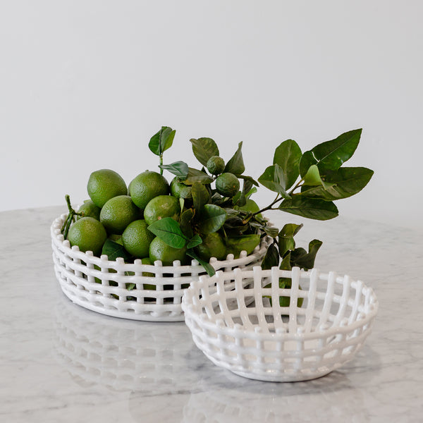 Roma Lattice Ceramic Bowl - Empire Home