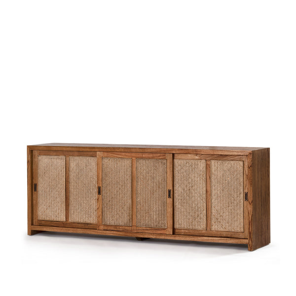 Bianca 3 Door Buffet — Antique Mindi/Weave - Empire Home