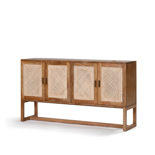 Rita 4 Door Buffet — Natural Sealed/Weave - Empire Home