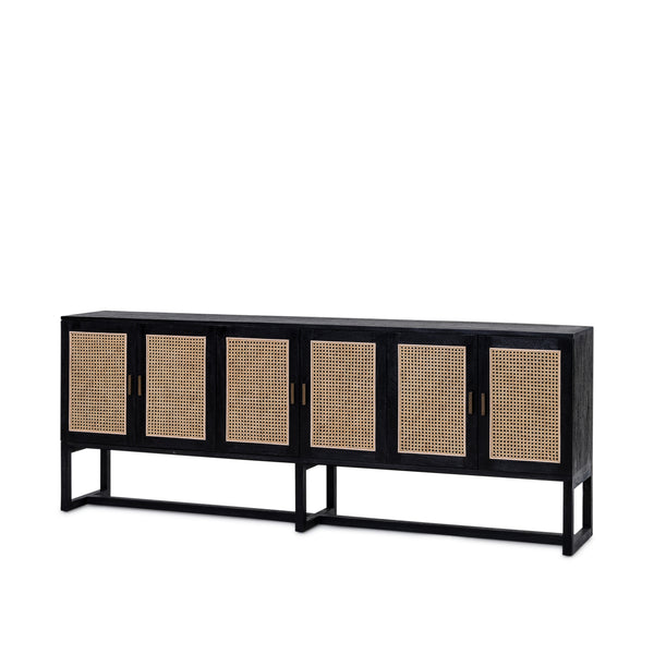 Rita 6 Door Buffet — Black - Empire Home