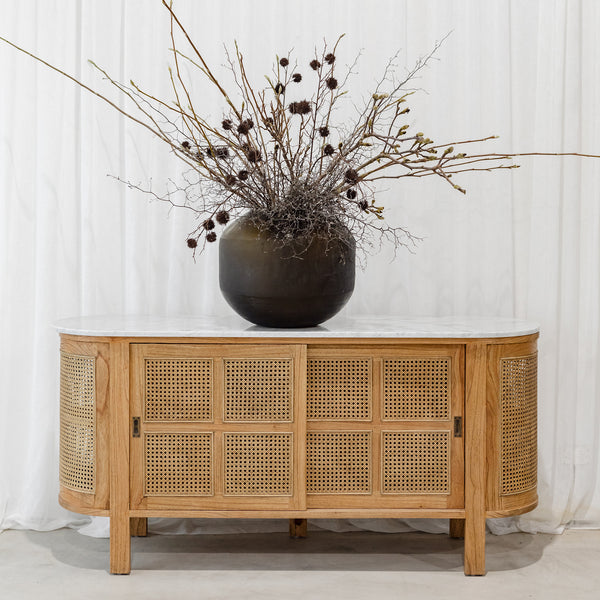 Sergio Buffet — Antique Mindi/Marble - Empire Home