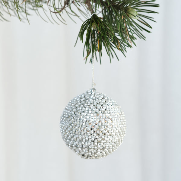 Etoile Small Pearl Ball — Silver - Empire Home