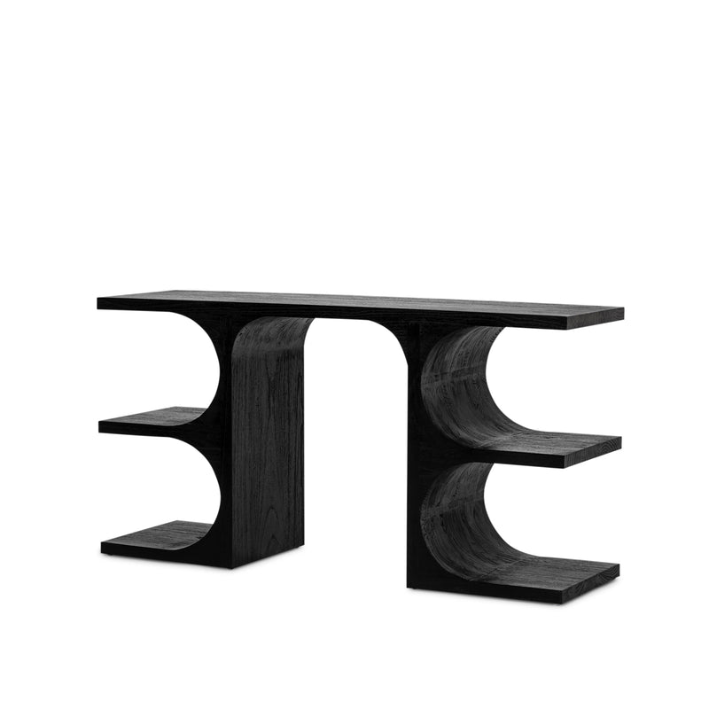 Elissa Shelving Console — Black - Empire Home