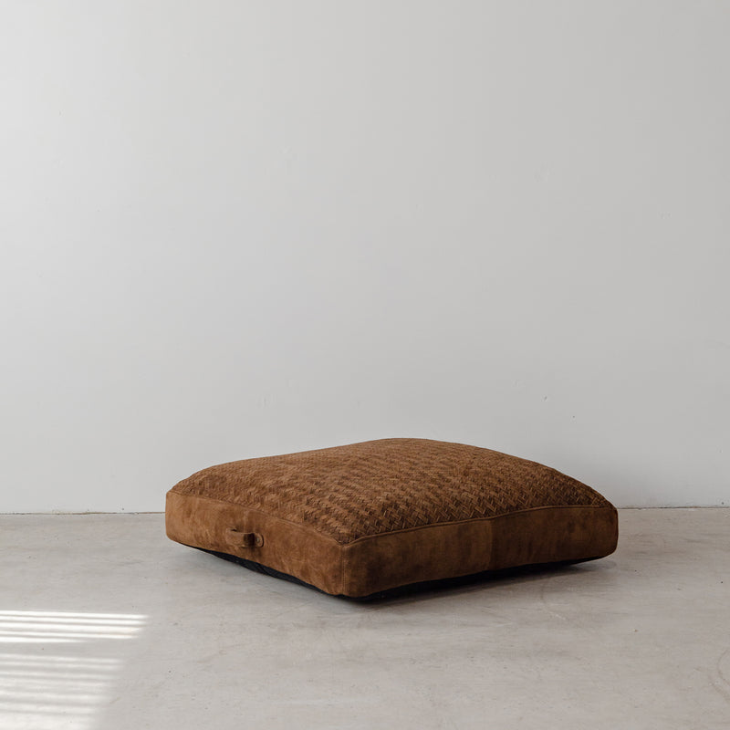 Austin Woven Floor Cushion — Chocolate - Empire Home