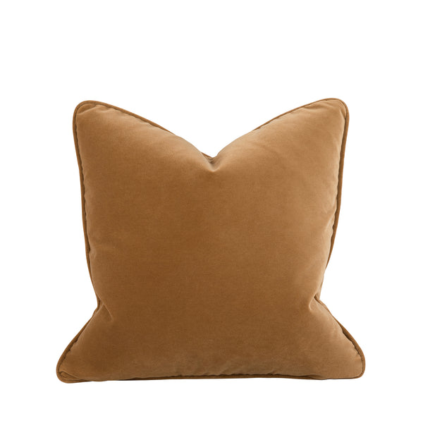 Empire Brushed Velvet Cushion — Camel - Empire Home