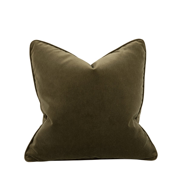Empire Brushed Velvet Cushion — Fir - Empire Home
