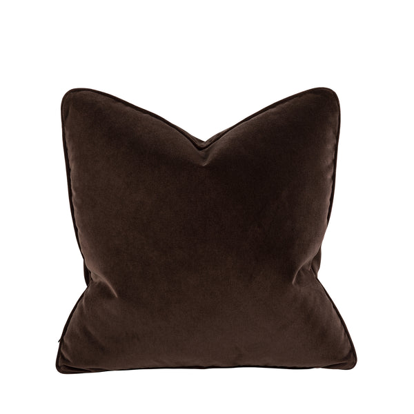 Empire Brushed Velvet Cushion — Mocha - Empire Home