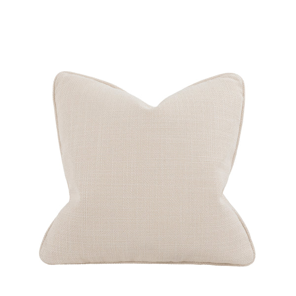 Empire Textured Velvet Cushion — Ivory - Empire Home