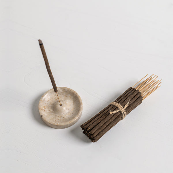 Doff Marble Round Incense Holder - Empire Home