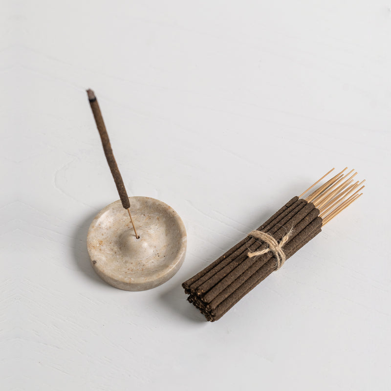 Doff Marble Round Incense Holder - Empire Home
