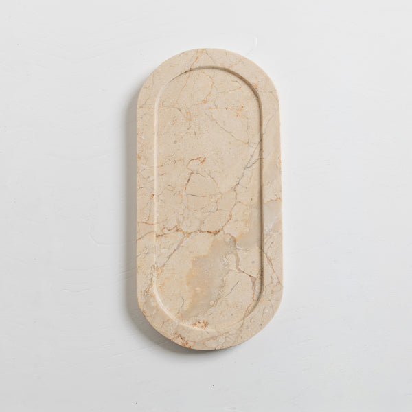 Doff Marble Oval Tray - Empire Home