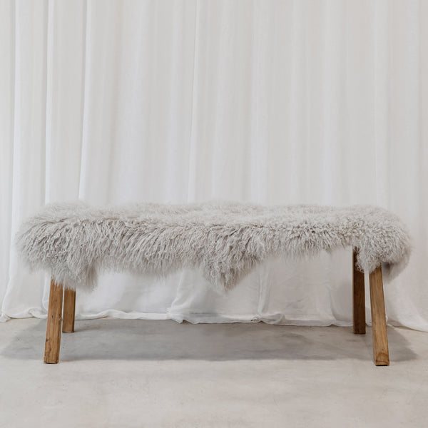 Mongolian Sheepskin — Light Grey - Empire Home