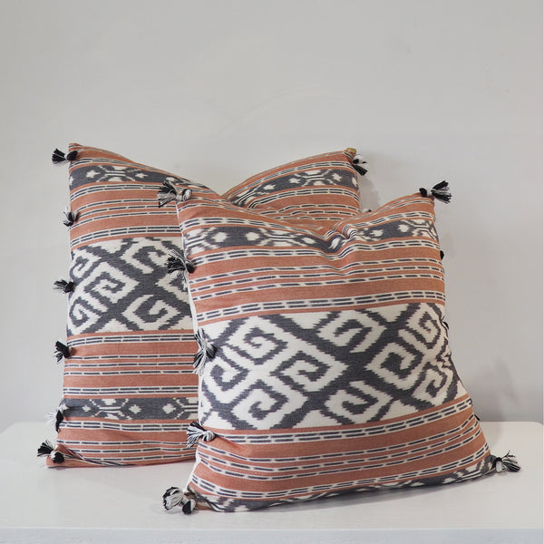 Limited Edition Ikat Cushion — Terra Ink - Empire Home