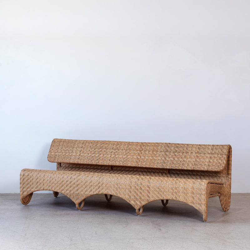 Zaza Outdoor Sofa — Natural Hex Weave - Empire Home