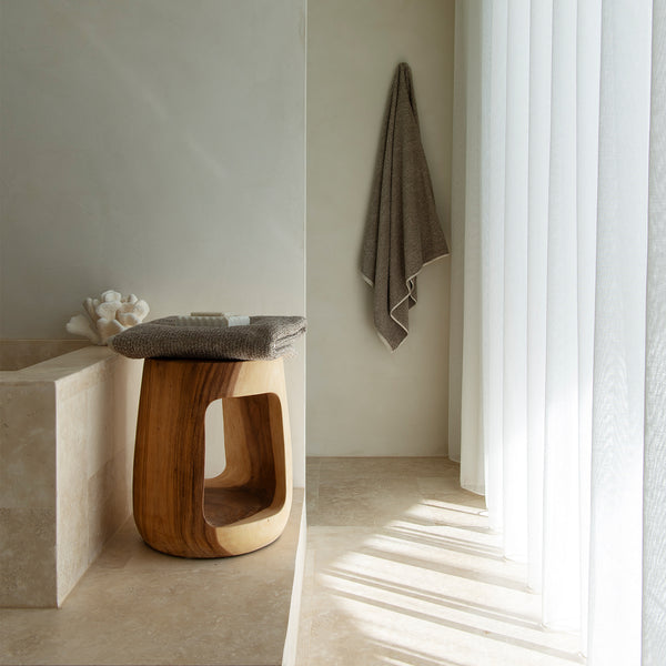 Meh Square Stool — Raw - Empire Home