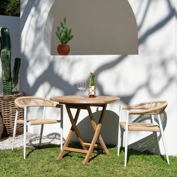 Folding Teak Dining Table — Raw - Empire Home