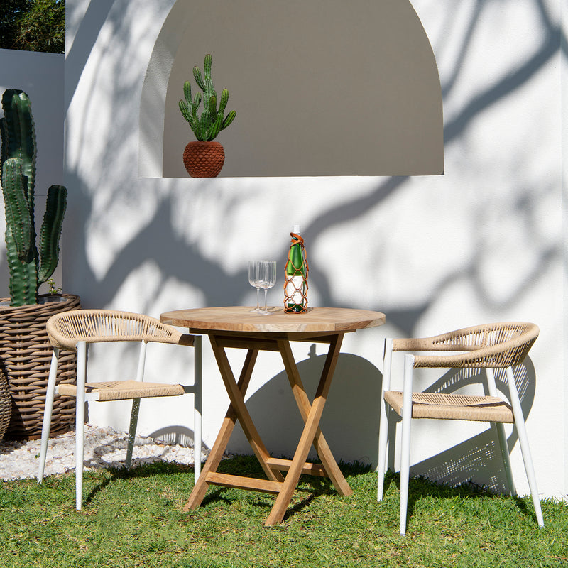 Folding Teak Dining Table — Raw - Empire Home