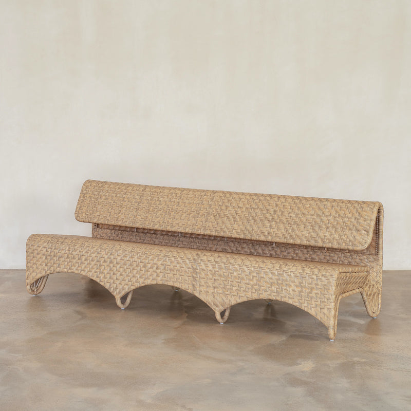 Zaza Outdoor Sofa — Natural Hex Weave - Empire Home