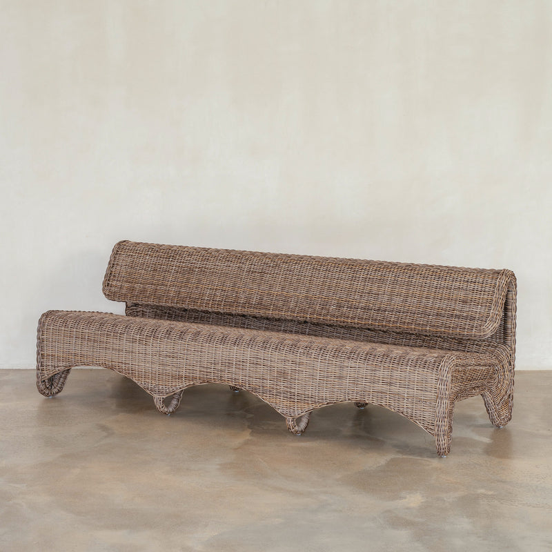 Zaza Outdoor Sofa — Husk Round Weave - Empire Home