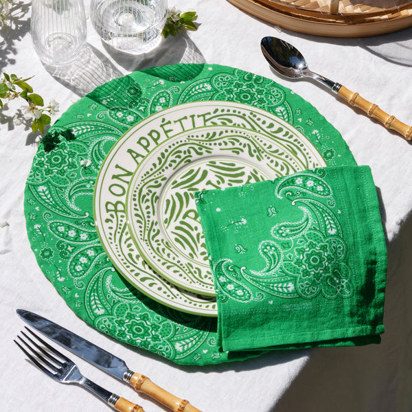 Bandana Placemat Cover — Green - Empire Home