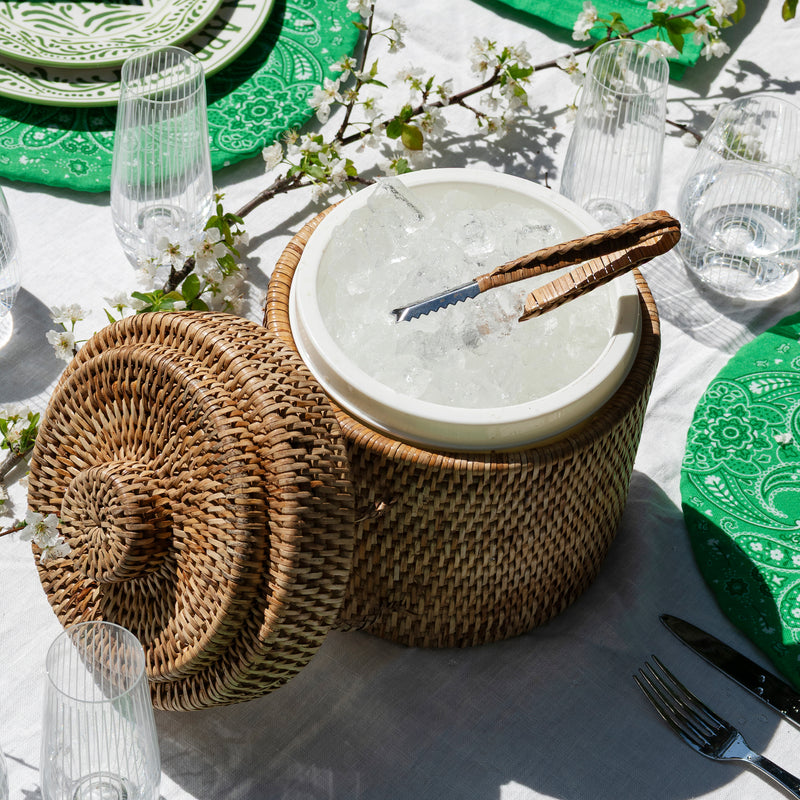 Rattan Ice Bucket — Natural - Empire Home