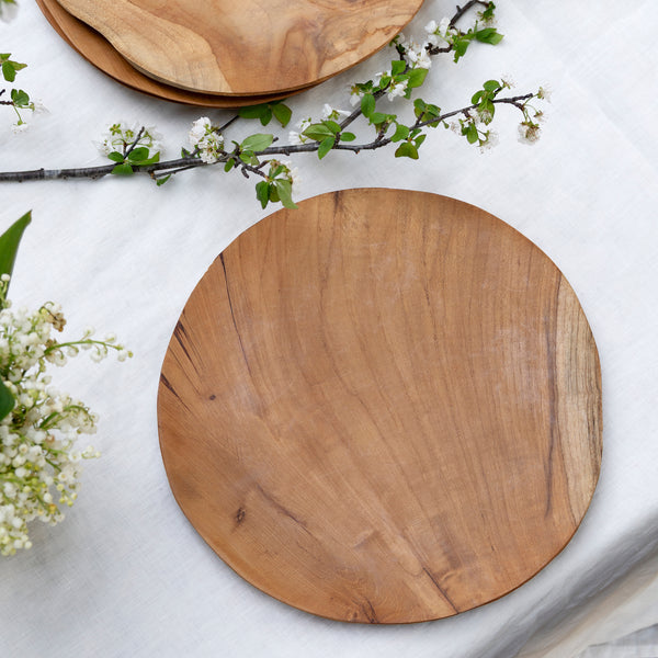 Round Teak Plate - Empire Home