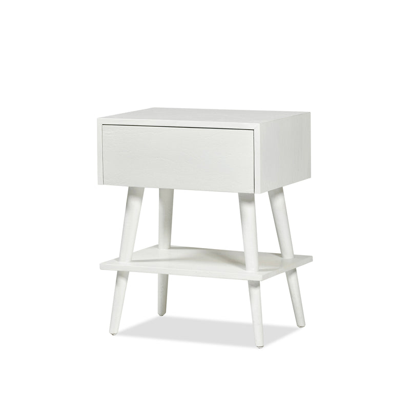 Amsterdam Bedside with Shelf — White - Empire Home