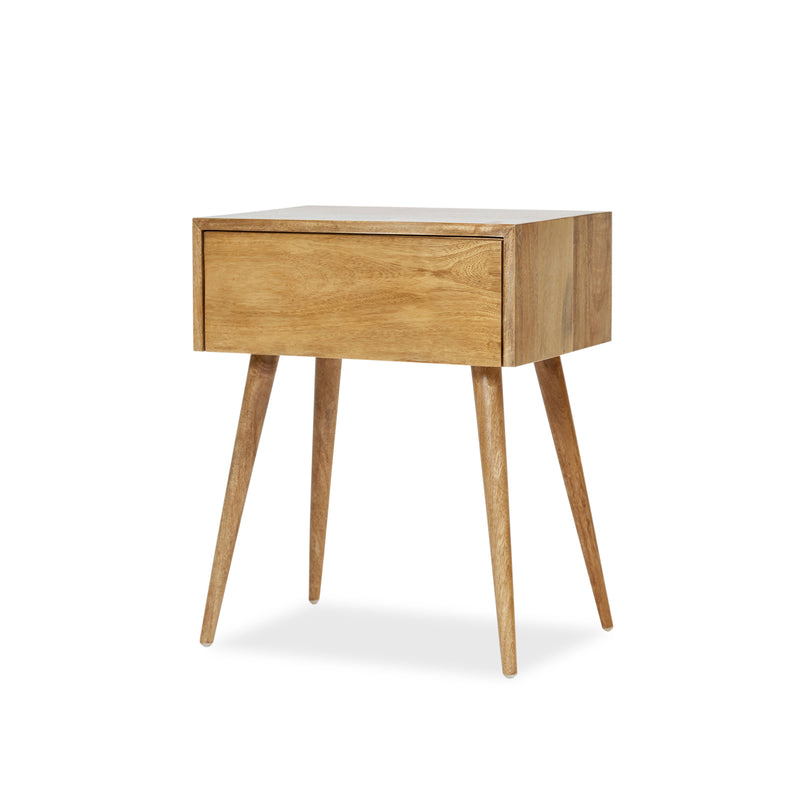 Amsterdam Bedside without Shelf — Natural Sealed - Empire Home