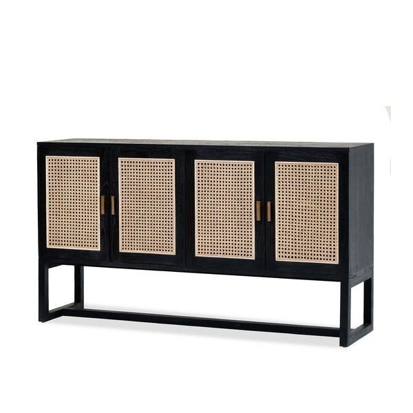 Rita 4 Door Buffet — Black - Empire Home