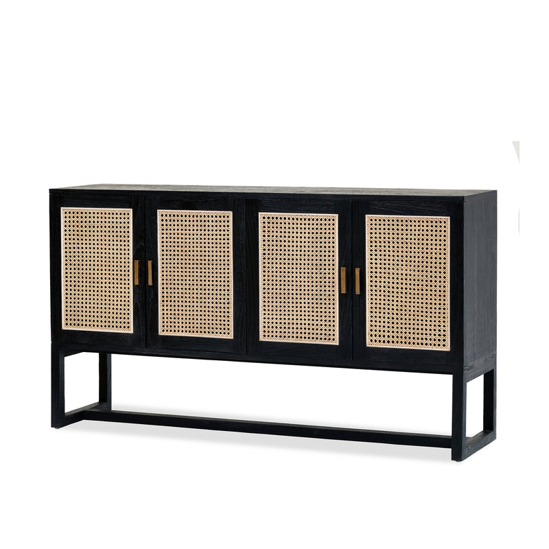 Rita 4 Door Buffet — Black - Empire Home