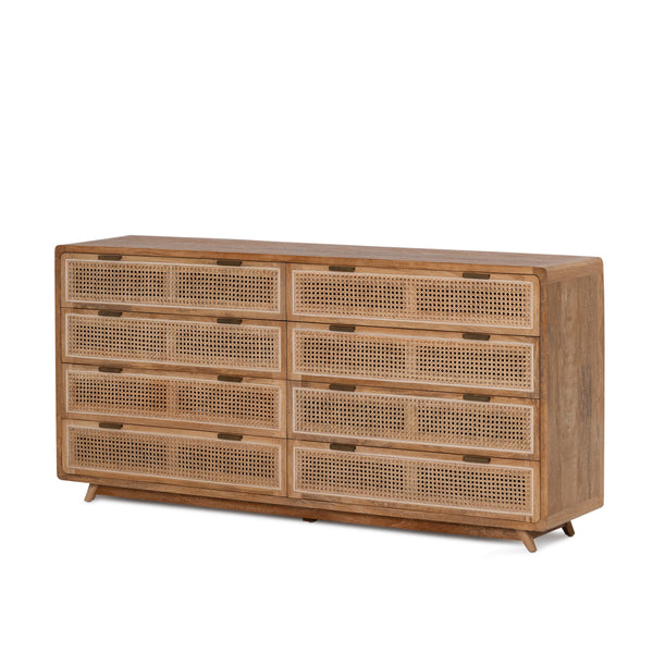 Romeo Chest 4x2 — Rustic Matte/Natural Rattan - Empire Home