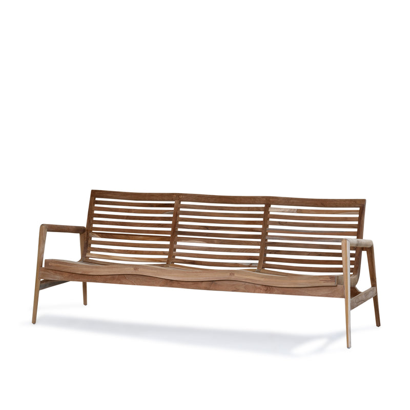 Teak Metro 3 Seater — Raw - Empire Home