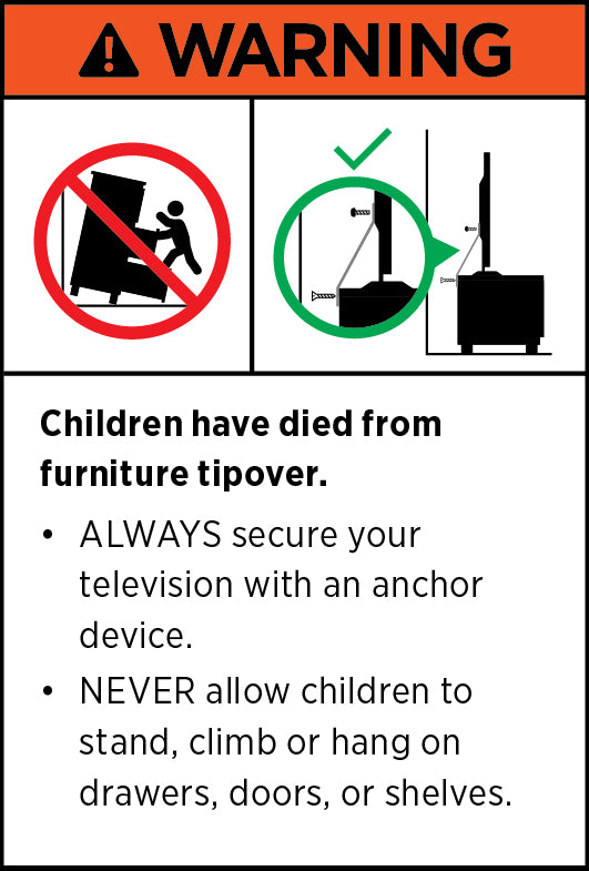 Tipping warning safety information