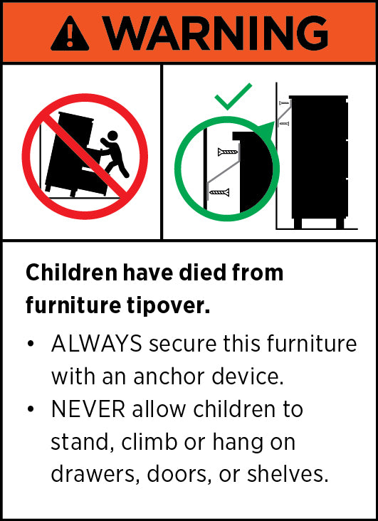 Tipping warning safety information