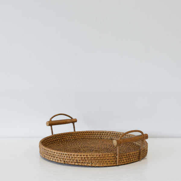Weaver Flat Basket — Natural - Empire Home
