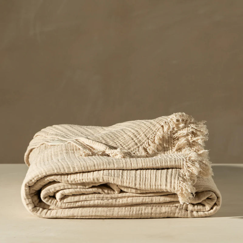 Cotton Bed Cover — Clay - Empire Home