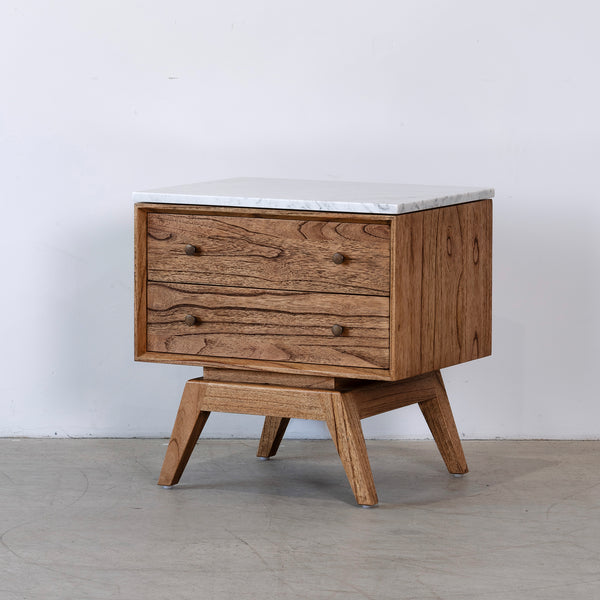 Sari Bedside — Antique Mindi/White Marble - Empire Home