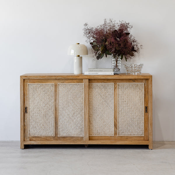 Bianca 2 Door Buffet — Rustic Matte/Weave - Empire Home