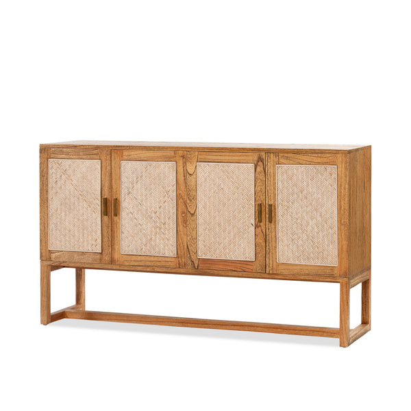 Rita 4 Door Buffet — Antique Mindi/Weave - Empire Home
