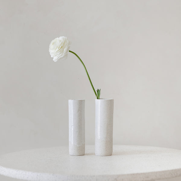 Handmade Bud Vase — White - Empire Home