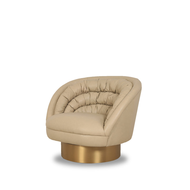 Jagger Swivel Chair — Bone - Empire Home