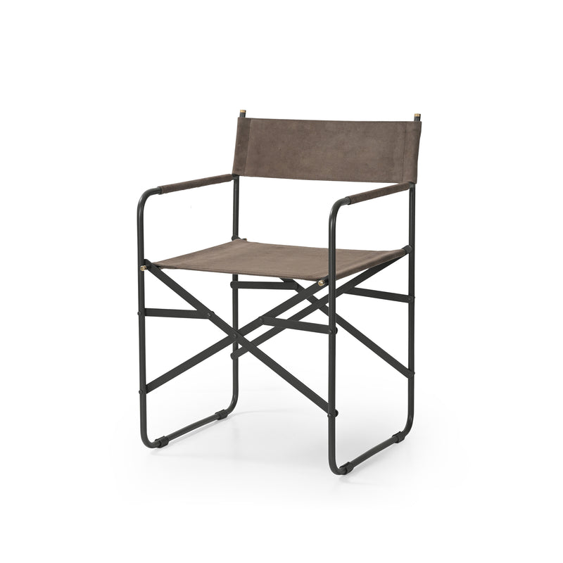Orson Folding Chair — Grey Suede - Empire Home