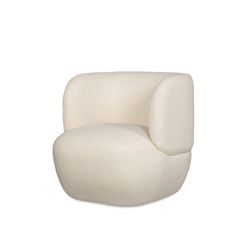 Percy Swivel Chair — Cream Boucle - Empire Home