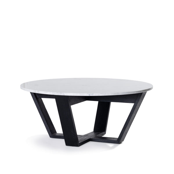 Joshua Coffee Table — Black/White Marble - Empire Home