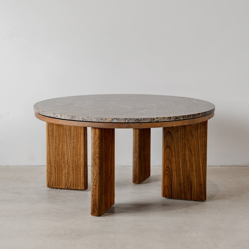 West Coffee Table — Antique Mindi/Choc Marble - Empire Home