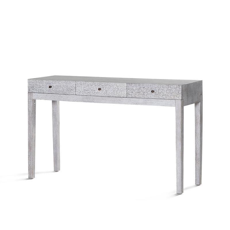 Dakota Console — Rustic White Wash - Empire Home