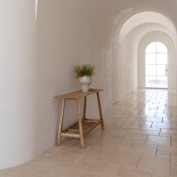 Organic Teak Console — Raw - Empire Home