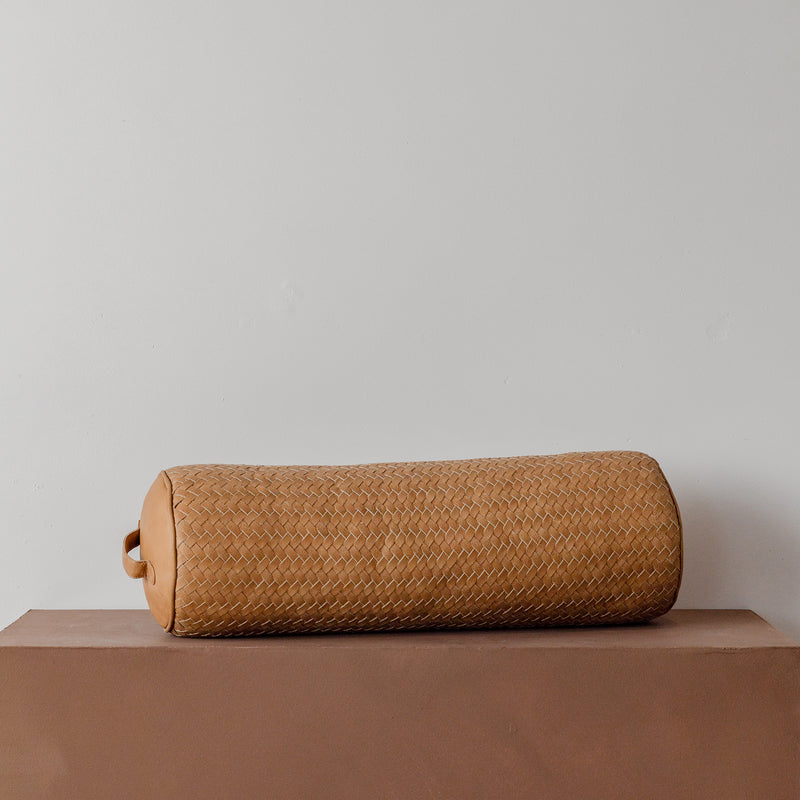 Austin Leather Bolster — Natural - Empire Home